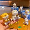 Resin Cat Art Toy With Fishing Motif For Wedding Or Birthday Gift