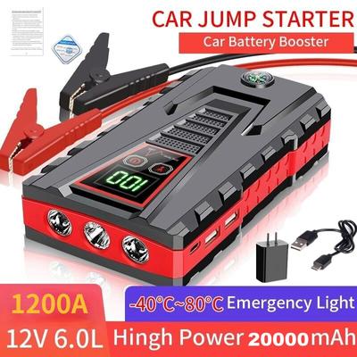20000mAh štartér do auta Power banka 1200A 12V prenosná autobatéria štartér núdzový štartér s automatickým štartovaním zariadenia skokom