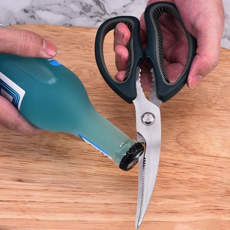 Gebogene Klinge Küchenschere Koreanische Edelstahl Grill-Schere mit Steak-Küchenschere Küchenwerkzeug Multifunktionale Haushaltsschere