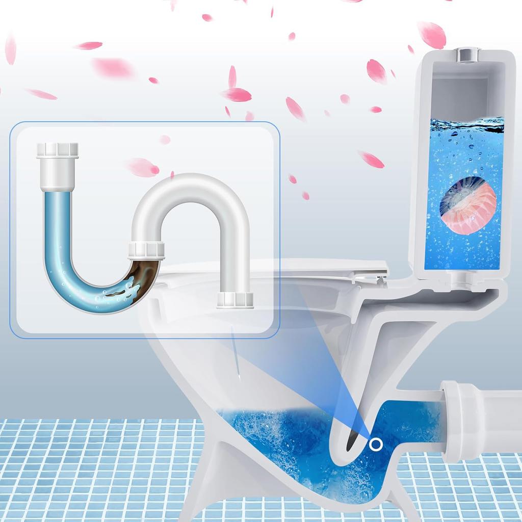 4 Pcs Automatic Toilet Cleaning Blocks Descaling Deodorizing Cleaner Tablets Bathroom Cistern Long-Lasting Cleaning Tablets