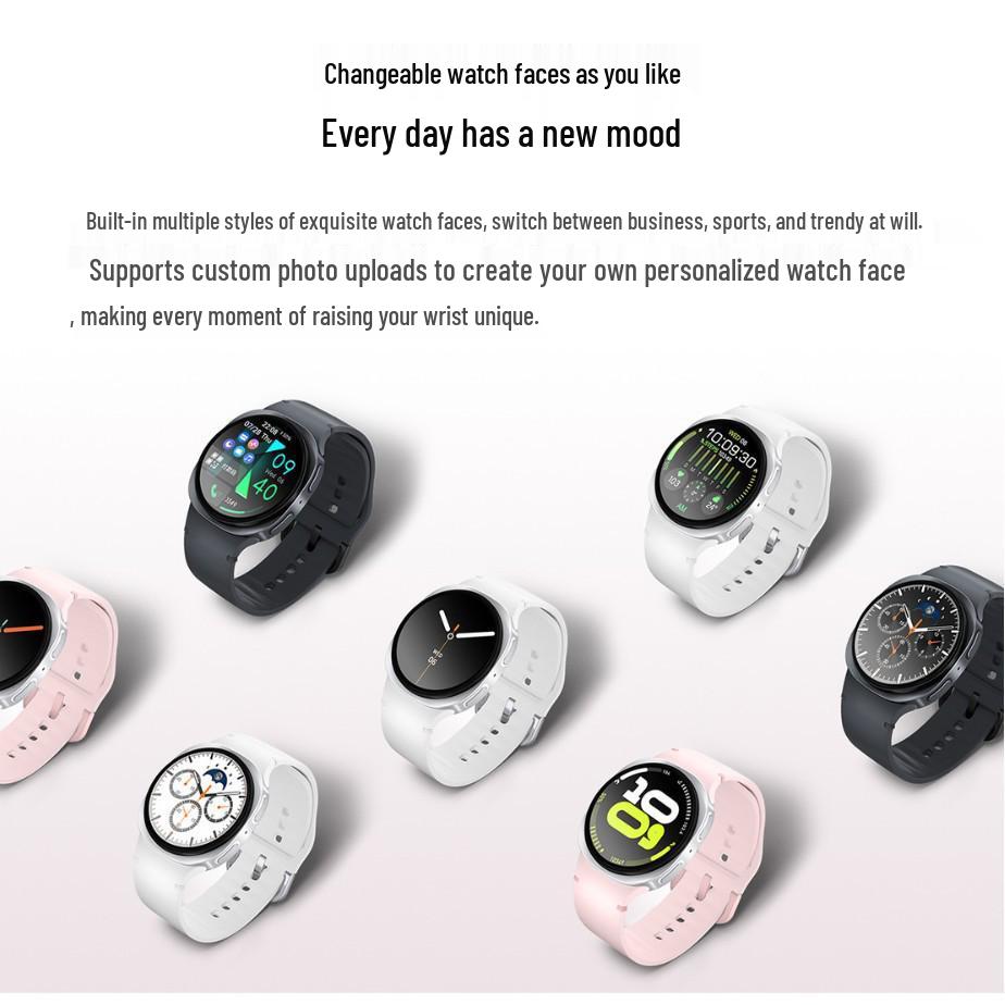 HD8mini Smartwatch: Bluetooth Calls, Heart Rate & Blood Pressure Monitoring, Waterproof Bracelet for Women's Health