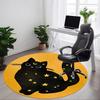 1pc Moon Cat Office Round Area Rug, Indoor Mat Suitable For Office, Under Office Chairs Bedroom Living Room Home Decor, Room Deco