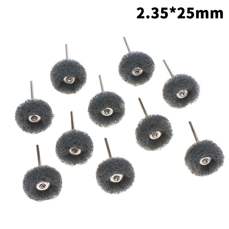 10Pcs Mini Drill Abrasive Brush Fiber Scouring Wheel Pad Cleaning Polishing Sanding Head Electric Grinder Brushes Rotary Tools