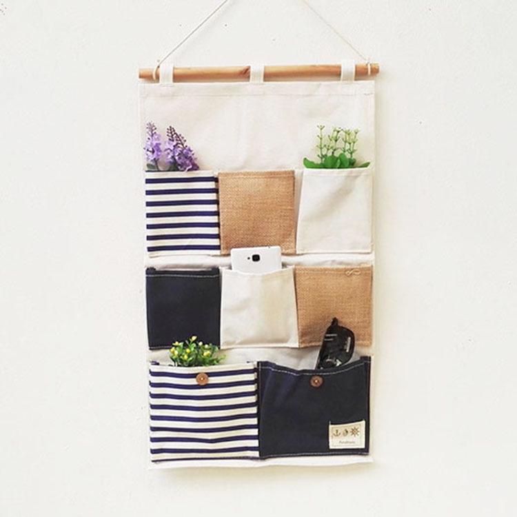 Wen'er Wandmontierte Mehrschichtige Hängeaufbewahrungstasche für Studentenwohnheime