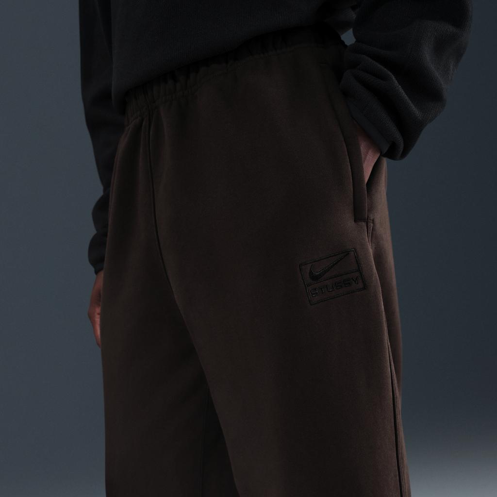 Nike X Stüssy Collaboration Solid Color Logo Letter Plush Casual Pants Unisex Bottoms FN5236-261