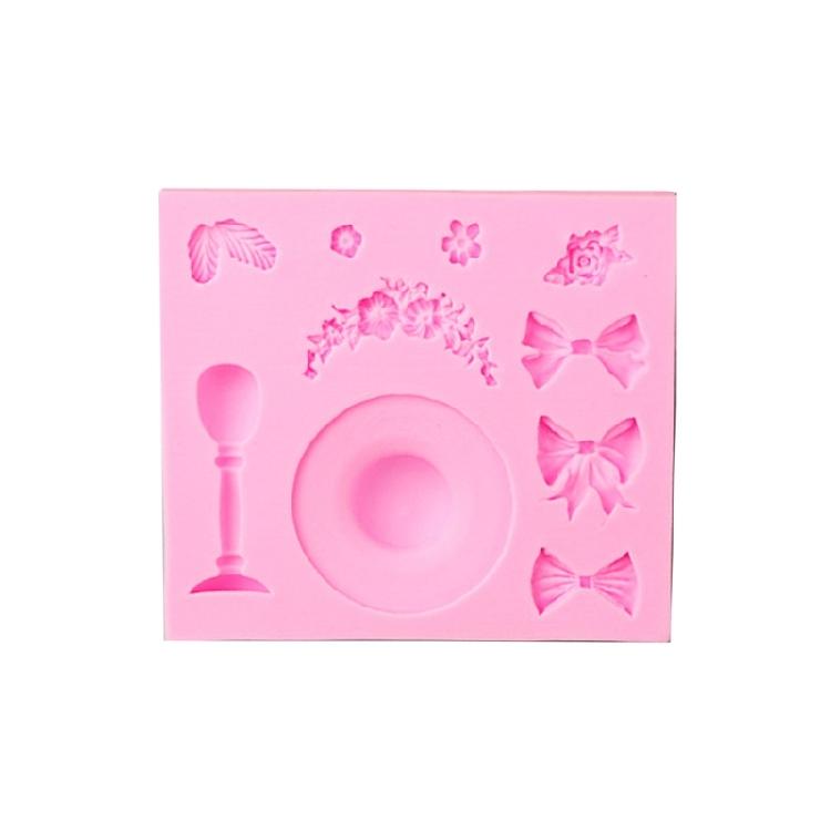 Hat Bowknot Flower Silicone Mold Fondant Mould Baking DIY Supplies Nonstick