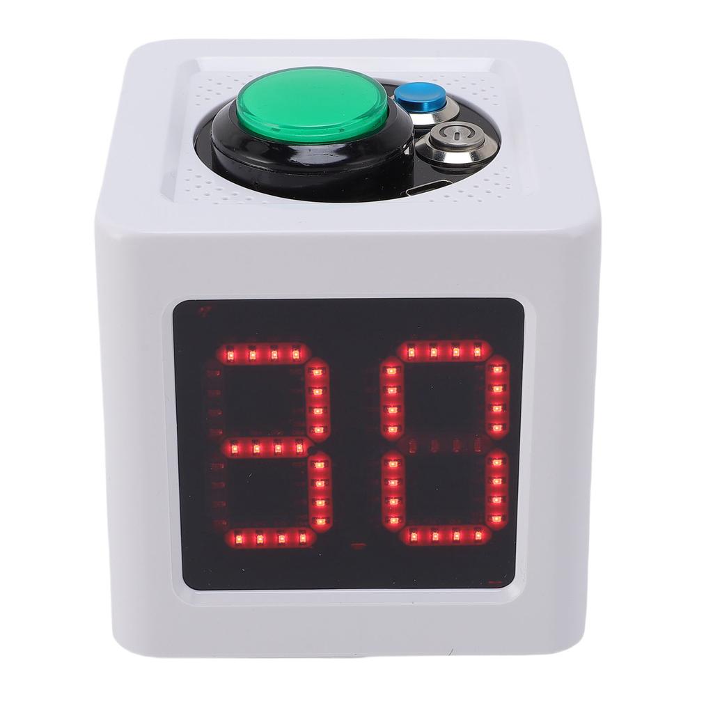 4 Sides Cube Timer Batteries Operated Accurate Seconds Countdown Timer for Chess Poker Race White