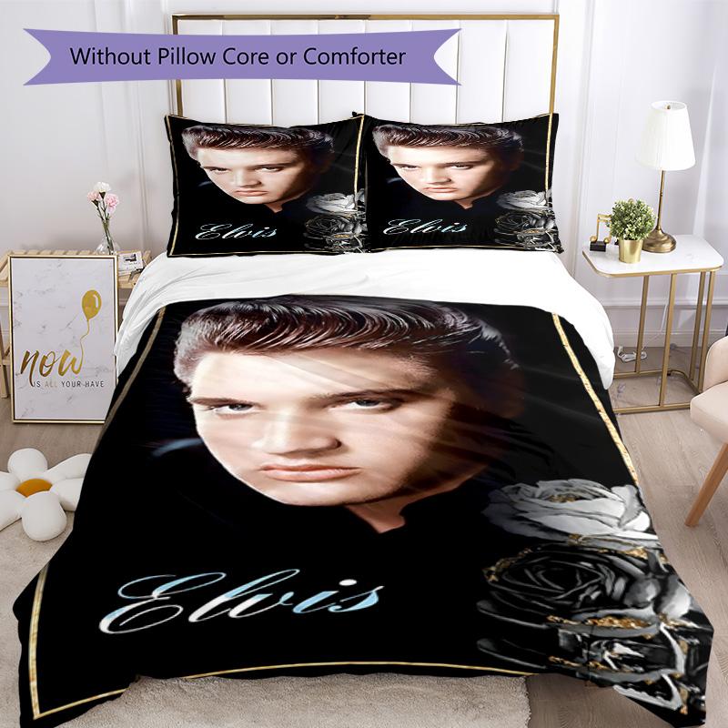 Elvis Presley Comforter Cover Set Suitable For Playroom Machine Washable Perfect Gift For Friends Family