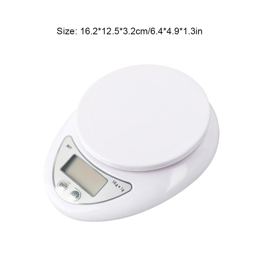 LCD Electronic Scale With Anti Slip Feet For Commercial And Pounds Portable Digital Baking Scale white