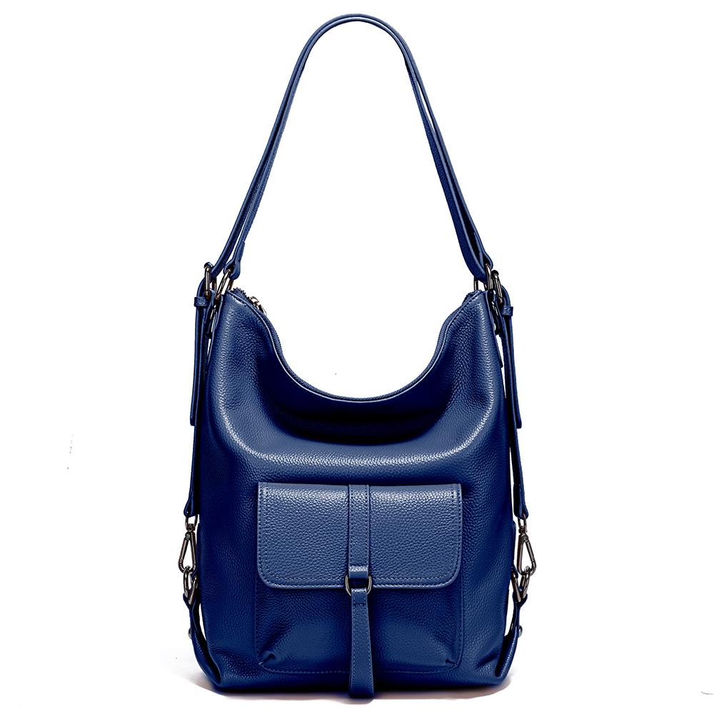 Zency Стильная женская сумка через плечо из натуральной кожи Рюкзак большой емкости — фото 7