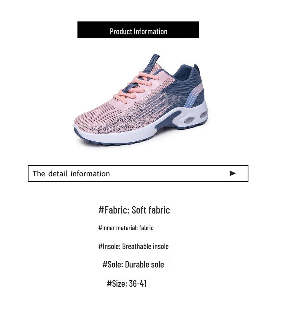 Women's Casual Korean Style Fly-Knit Running Shoes - Large Size