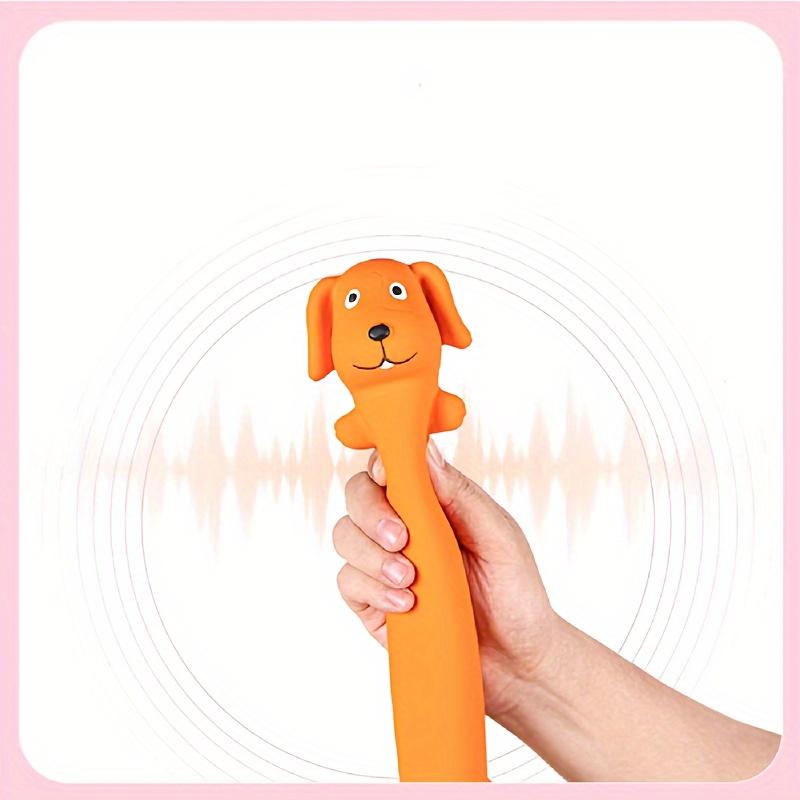 Durable Latex Squeaky Dog Toy - Cartoon Design, Easy Clean Dog Toys for Aggressive Chewers