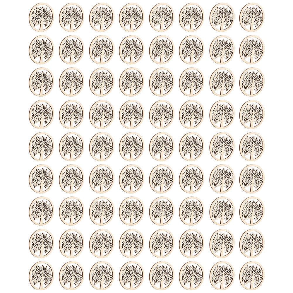 48Pcs Wooden Tree of Life Ray Carving DIY Handicrafts Holiday Decoration Ornaments Crafts