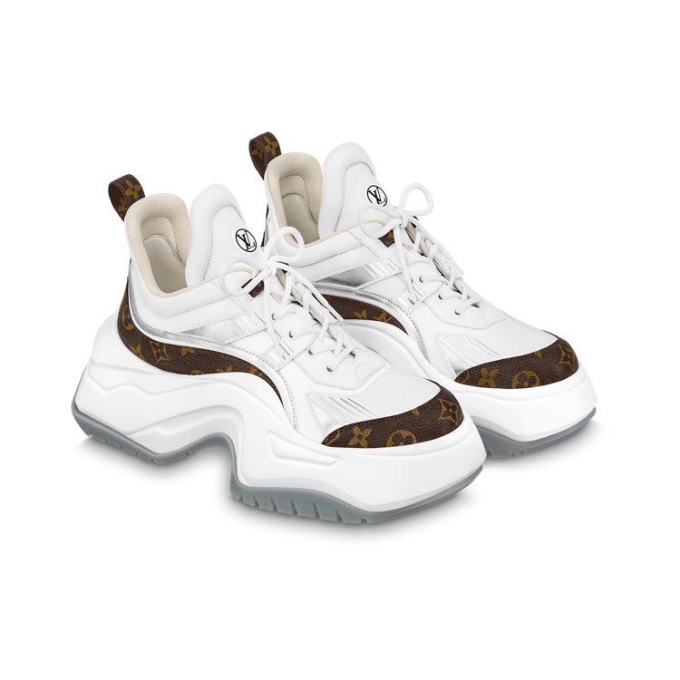 Louis Vuitton Archlight 2.0 Low Top Sports Casual Shoes Women's White Brown 1ABHZN