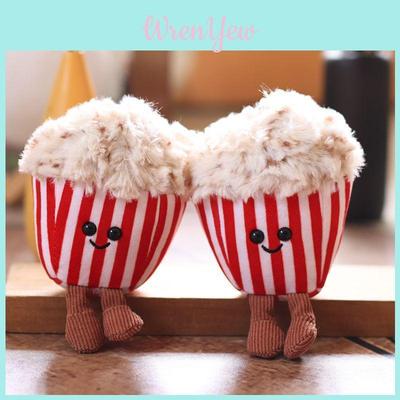 Plush Popcorn Keychain Cute Animal Toy For Bag Decoration And Gift