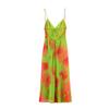 Style européen et américain, nouvelles vêtements pour femmes, style étranger, robe midi à bretelles imprimée classique 3067345