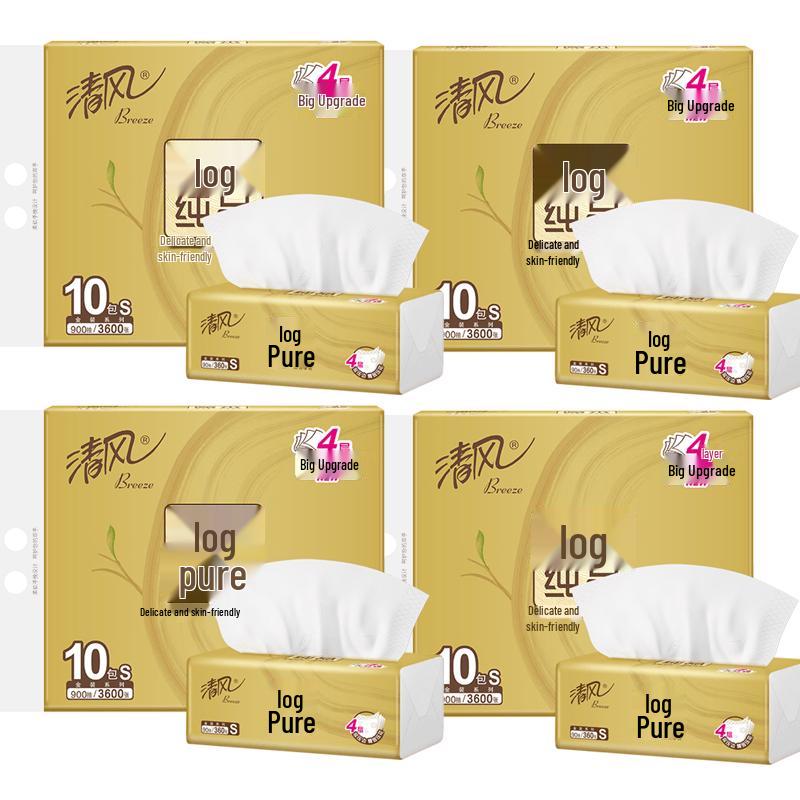 Qingfeng Exquisite Thick 4-Ply Soft Pack Facial Tissues
