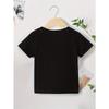 European Size Boys Round-neck Short-sleeved T-shirt with Four Dachshund Pattern Prints