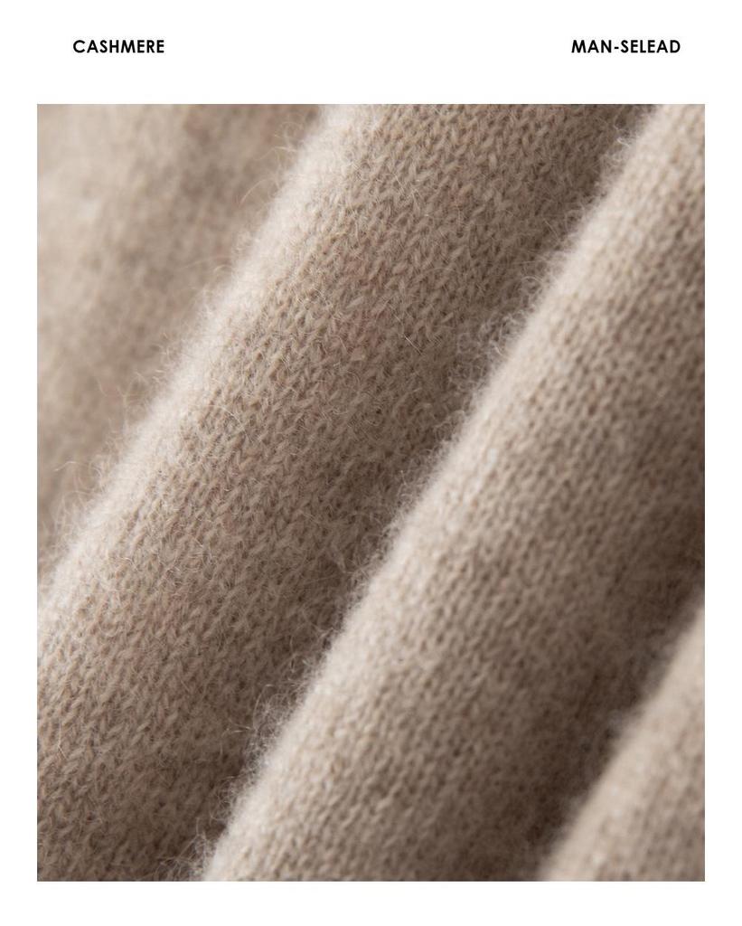 Men's 100% Pure Cashmere V-Neck Cardigan - Soft, Skin-Friendly, Button-Up Knitwear