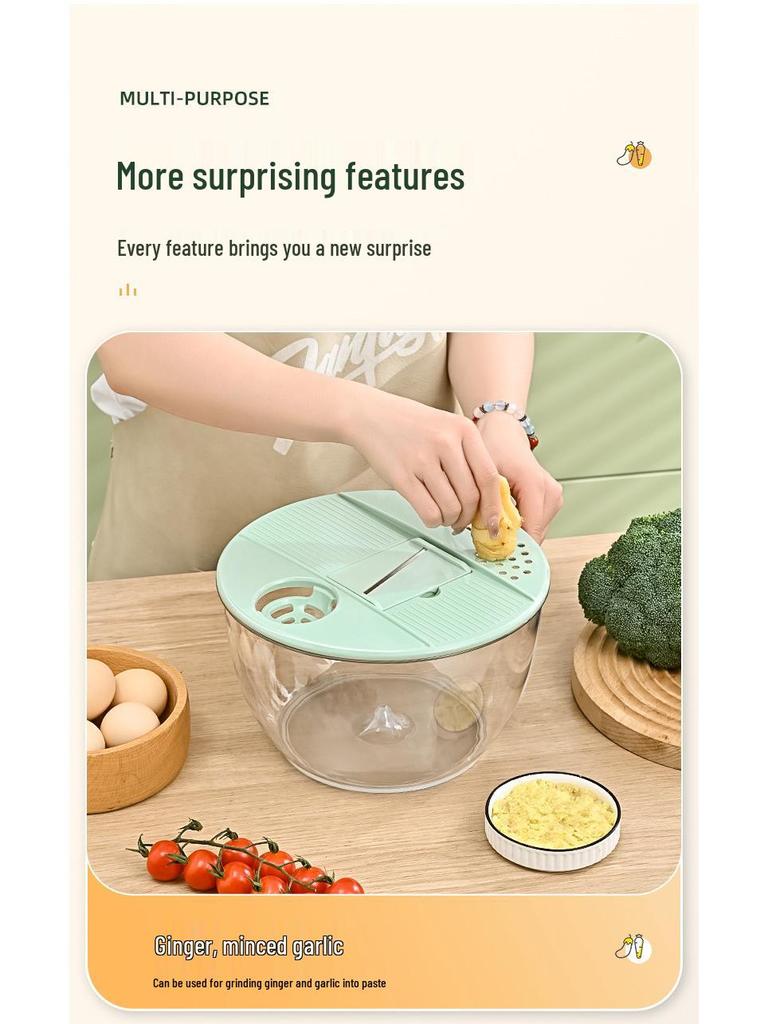 Multifunctional Salad Spinner & Vegetable Cutter: Fruit Spinner, Cucumber, and Potato Shredder/Slicer with Dehydrator