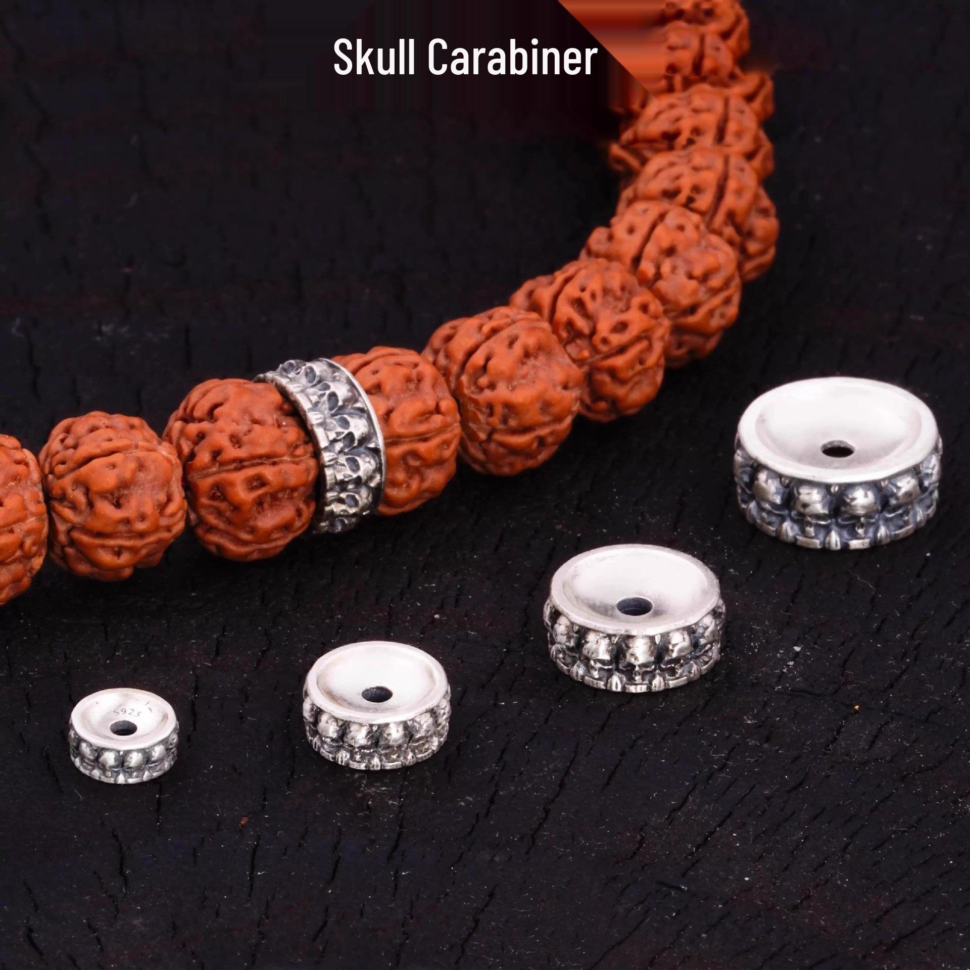 Custom Skull Buckle Tibetan Retro Beads Spacer Bracelet DIY Wenwan Accessories Card Buckle