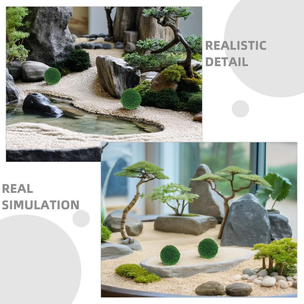 5Pcs Artificial Topiary Ball Fake Greenery Spheres 1.2cm Home Wedding Garden Indoor Outdoor Decor Faux Plant Round Hanging Grass