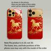 Fashion Gorgeous Golden Horse phone case for iphone 17 pro max cover Built-in glass for iPhone 17 16 15 14 13 12pm Pro Plus