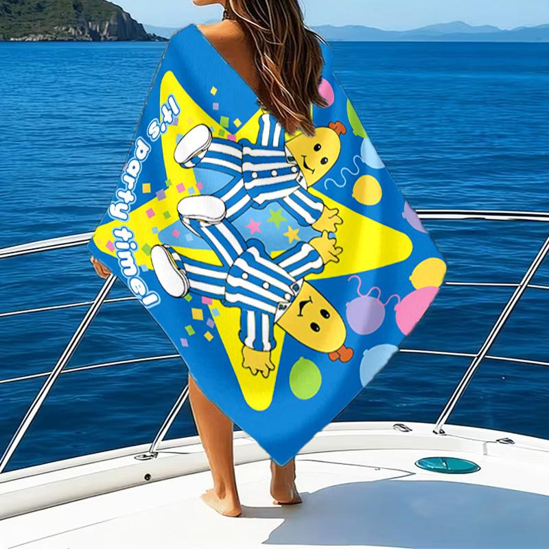 Bananas In Pyjamas Classic Microfiber Beach Towel, Lightweight And Quick-Dry, for Summer Travel, Beach Essential, Swimming Pool Outdoor