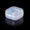 Square Transparent Storage Box Makeup Lipstick Cotton Swab Organization for Women Jewelry Cosmetics Collection  Red
