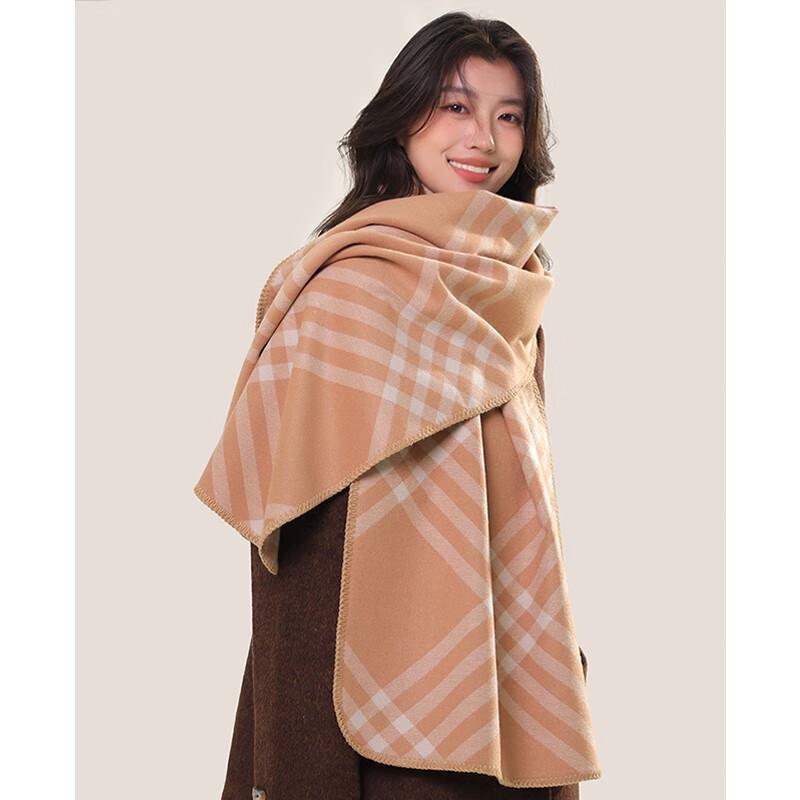 

VICTORIA&VERA Oversized Double-Sided Plaid Scarf Shawl One Size