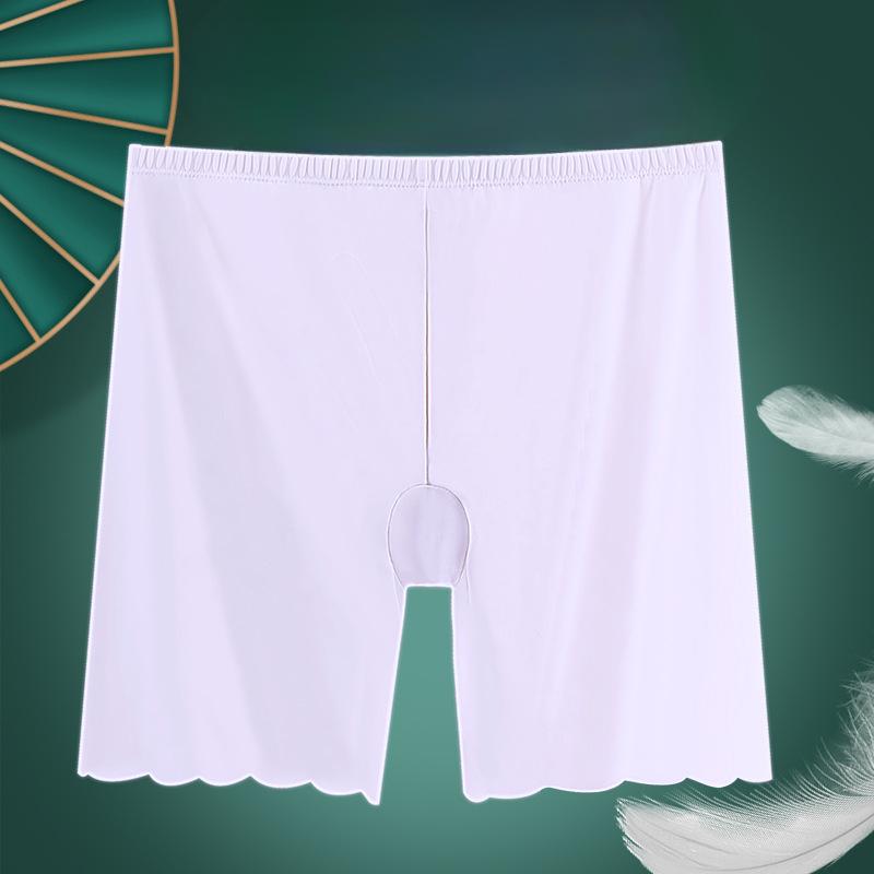 Damskie nowe cienkie spodnie ochronne Plus Size Ice Silk Base antypoślizgowe bokserki