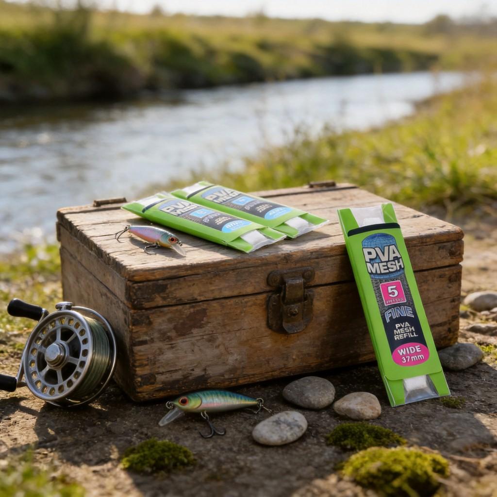 Pva Mesh Water Soluble Line For Carp Fishing With Soft Gel Material For Anglers
