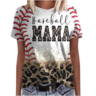Summer 3D Digital Printed Women's Mother's Day Round Neck T-shirt