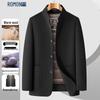 ROMON Men's Luxury Wool Stand-Collar Casual Jacket