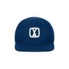 VARZAR VA Square Applique Wool Baseball Cap Navy