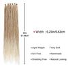 Hair Extensions 36in/ 91.44cm Gradient Gold 0.25in/ 0.63cm Wide Thin DE Synthetic Fear Hippie Wool Fear 10 Strands Hand Lock Hair Extensions for Women