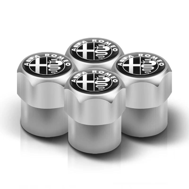 

Car Stickers For Alfa Romeo for 3D Metal Tire Valve Caps Car Tyre Air Stems Cover For Alfa Romeo Giulia Stelvio Giulietta 156 1 For Alfa Romeo
