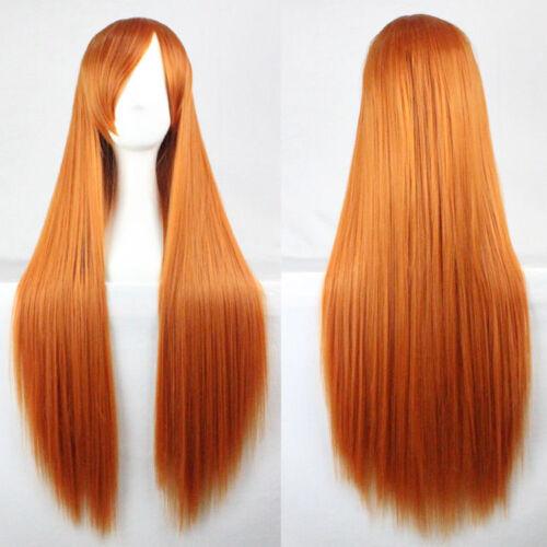 Women 80cm Long Straight Wigs Fashion Cosplay Costume Anime Hair Party Full Wigs