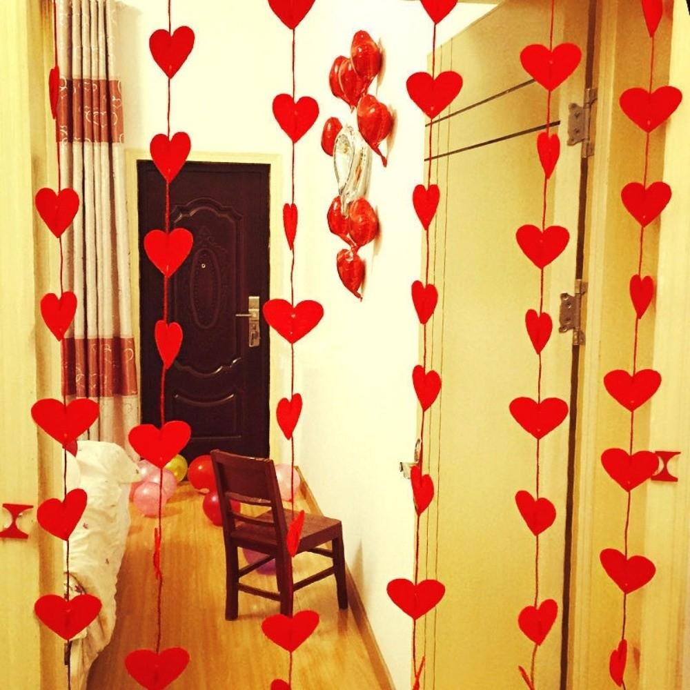 Romantic Love Flower Hanging Curtain Decorations Wedding Love Pulling  Bridal Shower