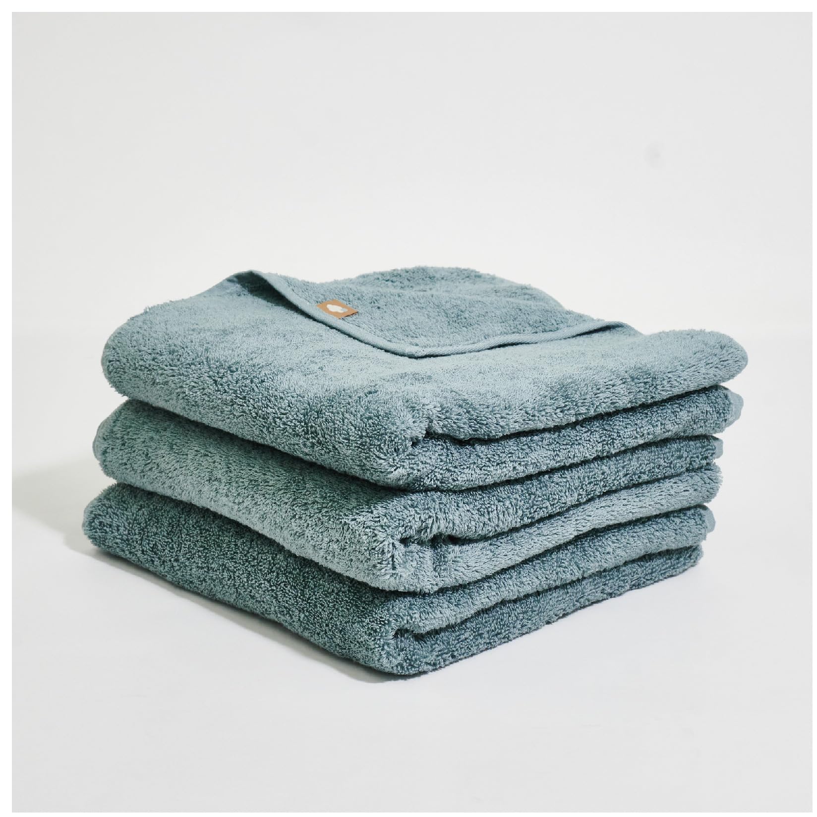 

Like a Cloud Mini Bath Towels, Fluffy, Set of 3, 50x100cm, Compact, Lightweight Cotton, Forest Green