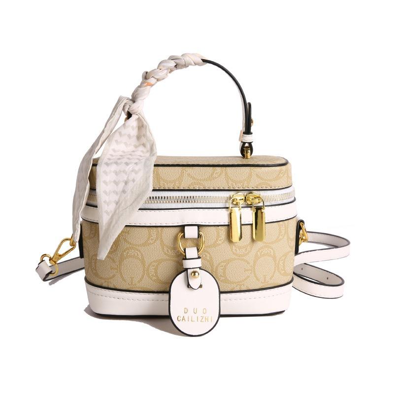 Premium Texture Box Bag Women's Spring and Summer New Women's Fashion Printed Versatile Shoulder Messenger Bag