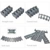City Trains Diy Building Blocks Straight Curved Rail Bricks Parts Bridge Tunnel Model Soft Flexible Cross Tracks Railway Moc Toy