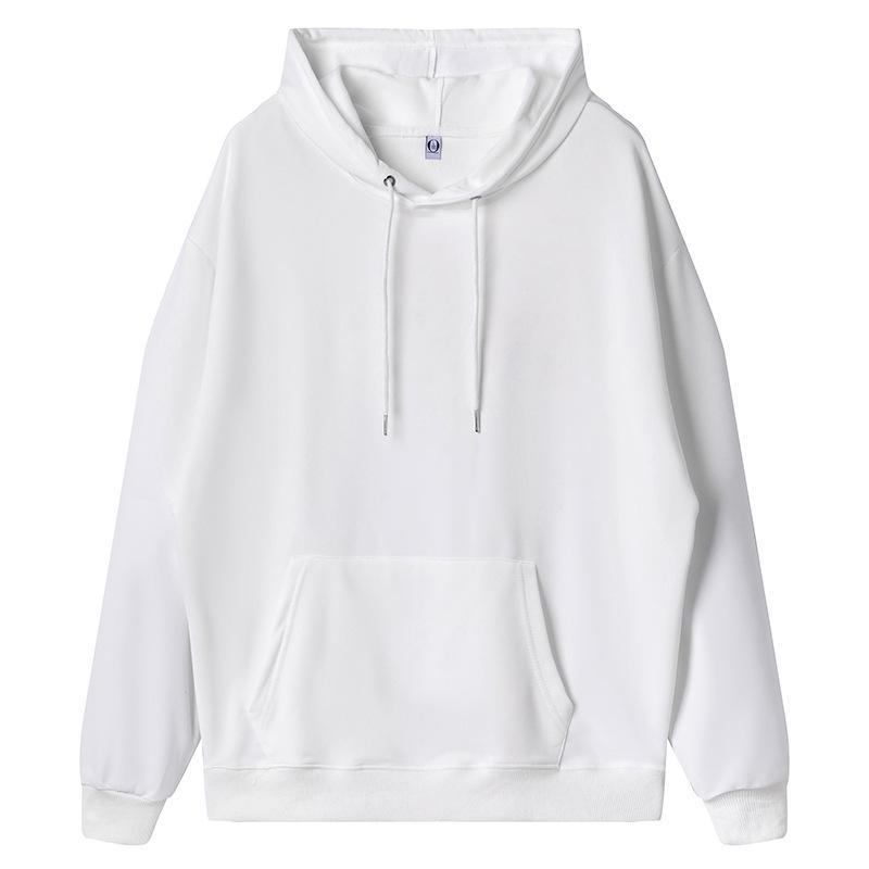 Unisex Thin Hooded Pullovers: Solid Color Sweatshirts, Sportswear, Group Apparel, Customizable with Logo for Spring and Autumn.