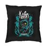 Nu Metal Rock Band Korn Quadratische Kissenhülle Dekoration Kissen Wurfkissen Für Wohnzimmer Doppelseitiger Druck