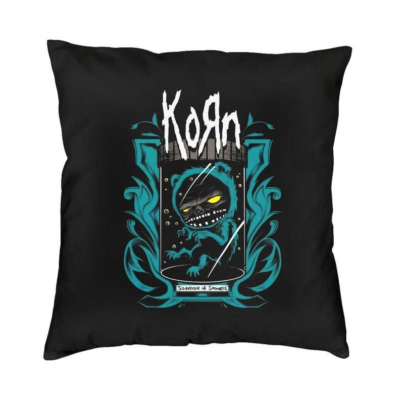 Nu Metal Rock Band Korn Quadratische Kissenhülle Dekoration Kissen Wurfkissen Für Wohnzimmer Doppelseitiger Druck