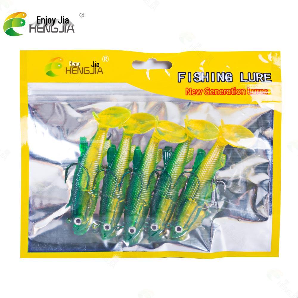 T-Schwanz 8CM Weichköder für Eis- und Felsangeln - Künstlicher Bleikopf-Köder für Bassangler