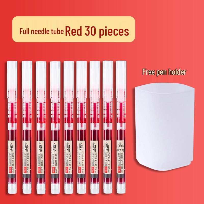 Student Special Red Gel Pen: Push-Type Correcting Pen for Homework & Signatures