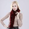 Natural Knitted Rabbit Fur Muffler Winter Women Warm Real Rabbit Fur Scarf Russia Lady Fashion Genuine Rabbit Fur Scarves