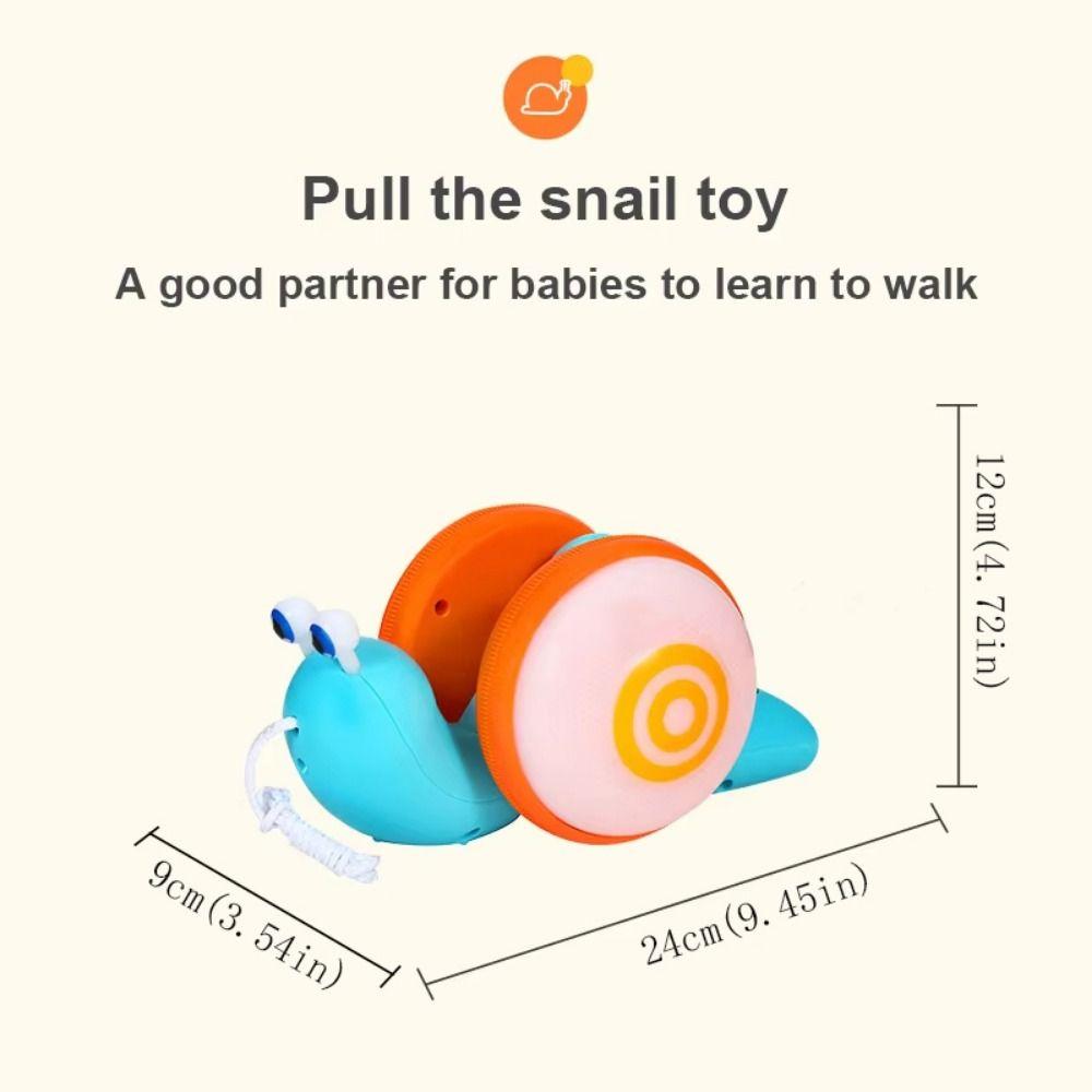 Learning To Walk Pull String Snail Car Toy Baby Walker Pull-Along Snail Toy  For Children