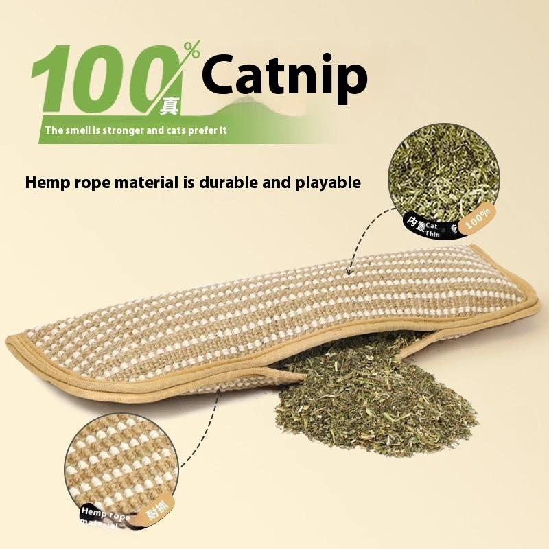 Catnip Pillow Teeth Grinding And Anti Bite Cleaning Wear Resistant Cat Toy Cat'S Self Pleasure Relieving Paw Grinding Toy